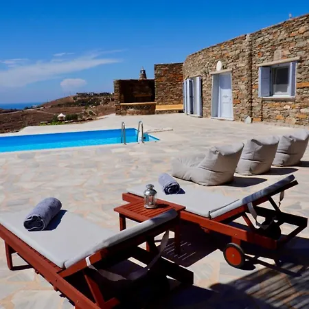 Kea Cyclades Island Divine Blue Nano With Pool And Sea View Villa